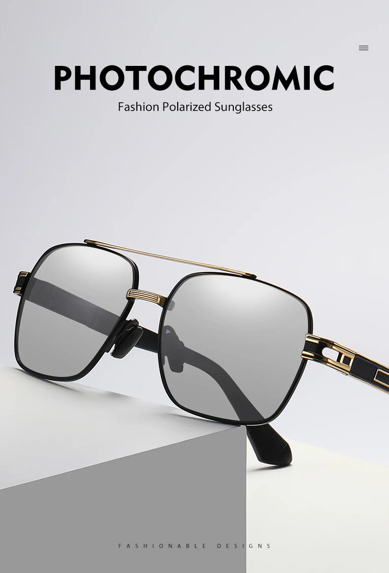 CoolPandas High Quality Sunglasses Polarized Men Women Photochromic UV400 Protection Driving Sun Glasses Unisex Chameleon Lens