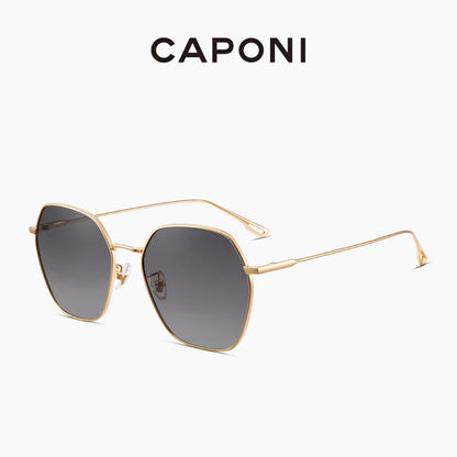 CAPONI Gradient Women's Sunglasses Polarized Fashion Brand Designer Sun Glasses Anti UV Ray Original Decorative Shades CP21015