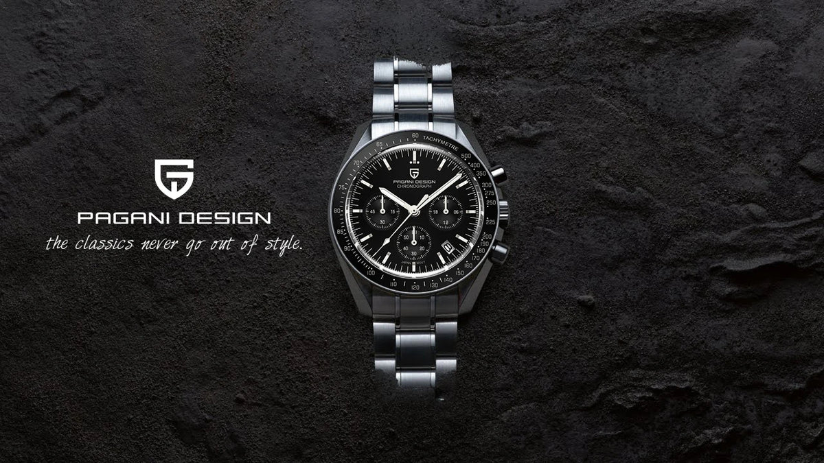 PAGANI DESIGN 2026 New Saturn Men's Watches Quartz Watch For Men Light Tan Sport Chronograph AR Sapphire Crystal Wrist Watch Men