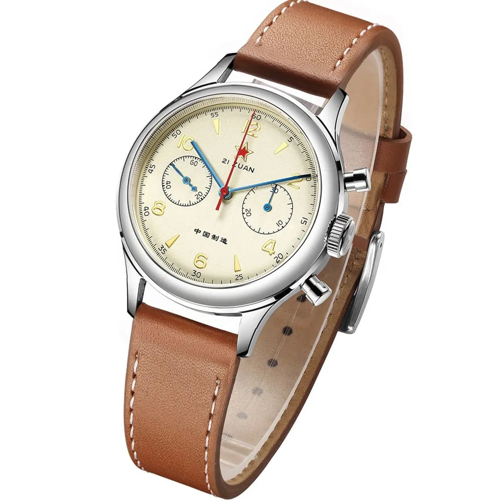 SEAKOSS 1963 Chronograph 42mm 40mm 38mm Sapphire Original Seagull ST1901 Movement With Gooseneck Pilot Men's Mechanical Watches