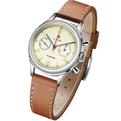 SEAKOSS 1963 Chronograph 42mm 40mm 38mm Sapphire Original Seagull ST1901 Movement With Gooseneck Pilot Men's Mechanical Watches