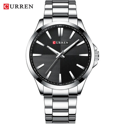 Relógio de homem CURREN – Modelo de luxo, estanque, estilo militar, em aço inoxidável – Relógio de pulso desportivo (ref. 8322)