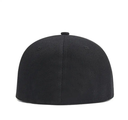 Gorra de béisbol para adultos con parte trasera cerrada, para cabezas pequeñas, para mujer y hombre, en blanco, estilo hip-hop, con cierre snapback, para hombre, tallas grandes, ajustadas, con visera plana, de 55 cm a 64 cm