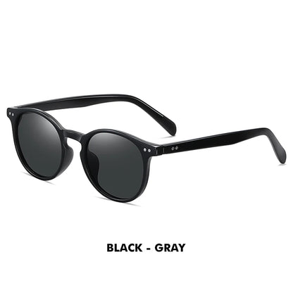 LM Retro runde solbriller til kvinder og mænd, ultralette TR90, polariserede, unisex, kørselsbriller, vintage solbriller, UV400, Gafas De Sol