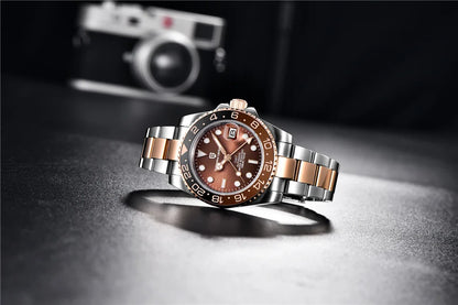 PAGANI DESIGN Men's Automatic Watches Sapphire Glass 40mm Ceramic GMT Mechanical Wristwatch Top Brand Sports Waterproof Men's Watch