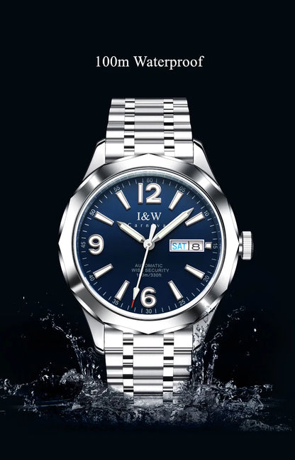 CARNIVAL Herren-Armbanduhr aus Wolfram – mechanische Luxusuhr mit NH36-Automatikwerk, wasserdicht