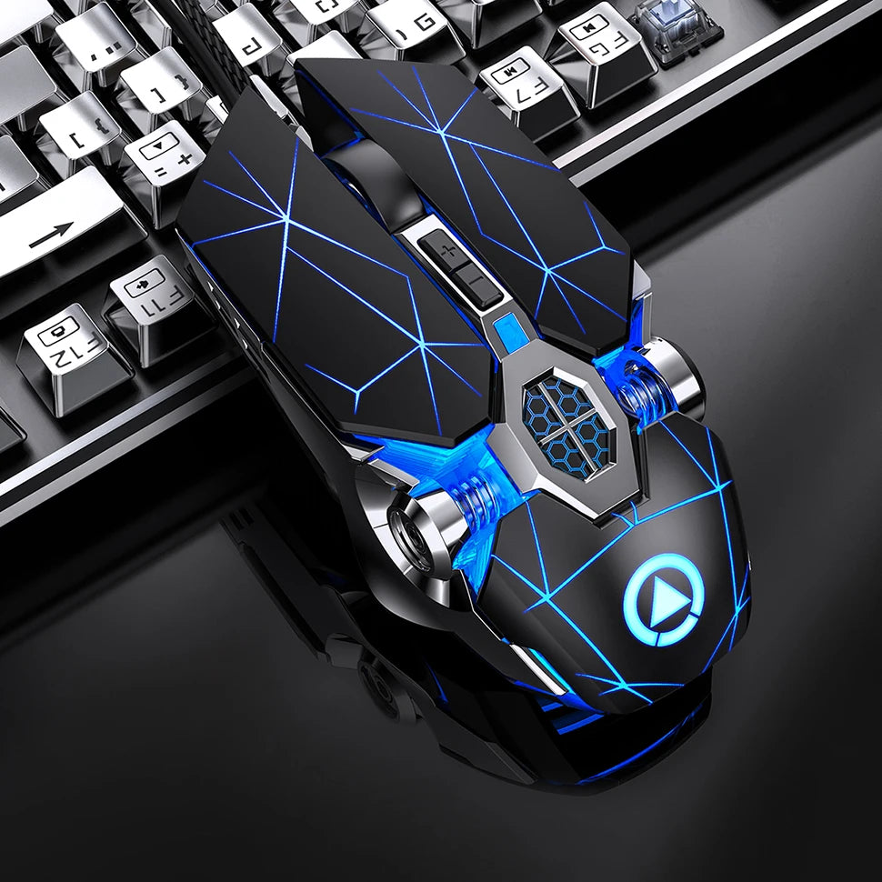 Neue professionelle Gaming-Maus 3200dpi 7 Tasten, hintergrundbeleuchtete Computermaus mit Makro-Unterstützung, mechanische kabelgebundene Silent-Maus