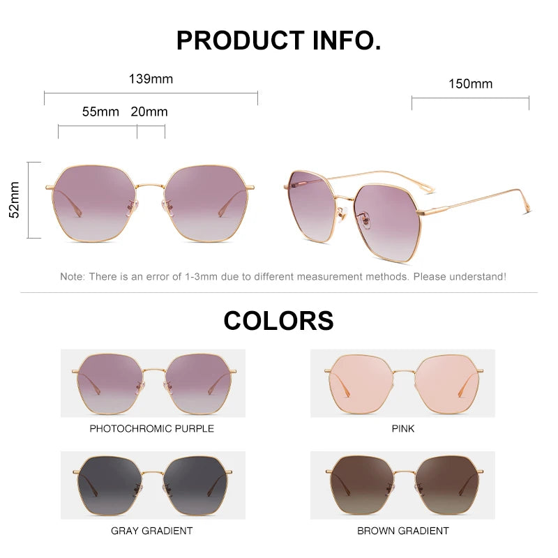 CAPONI Gradient Women's Sunglasses Polarized Fashion Brand Designer Sun Glasses Anti UV Ray Original Decorative Shades CP21015