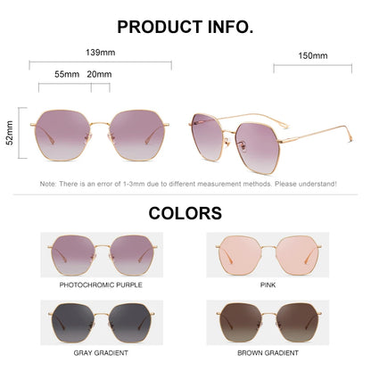 CAPONI Gradient Women's Sunglasses Polarized Fashion Brand Designer Sun Glasses Anti UV Ray Original Decorative Shades CP21015