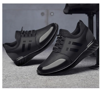 oein 2022 Men's Sneakers Quality 6CM Increasing British Shoes New Breathable Summer Casual Sneakers Big Size Office Shoes Men