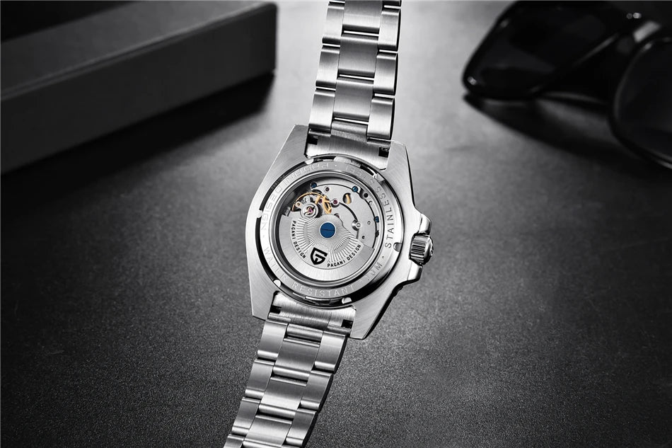 PAGANI DESIGN Men's Automatic Watches Sapphire Glass 40mm Ceramic GMT Mechanical Wristwatch Top Brand Sports Waterproof Men's Watch