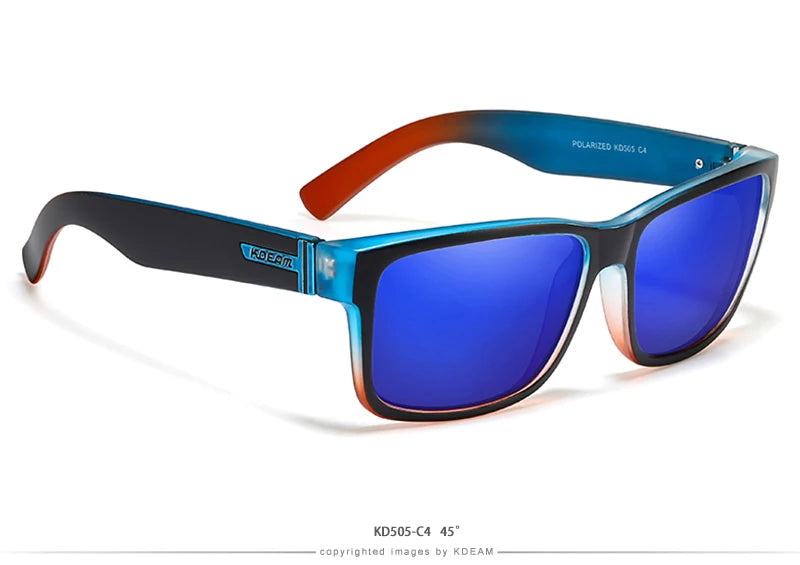 KDEAM Revamp Of Sport Men Sunglasses Polarized Shockingly Colors Sun Glasses Outdoor Driving Photochromic Sunglass With Box