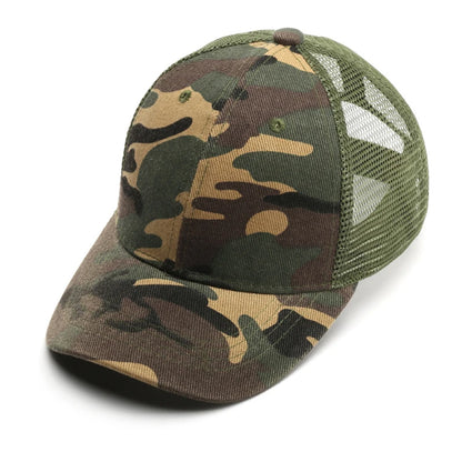 Sommer 3-10 år Forældre og børn Matchende camouflage-baseballkasketter i mesh til babyer Udendørs afslappet solbeskyttelse Åndbar solskærm T30