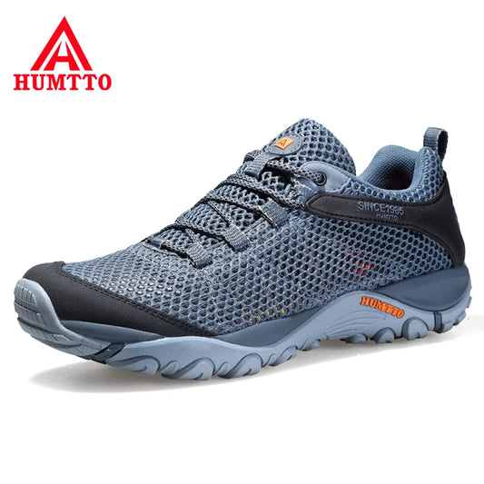 HUMTTO New Summer Hiking Sneakers Shoes for Men Breathable Outdoor Trekking Sport Mens Shoes Climbing Hunting Walking Man Shoes