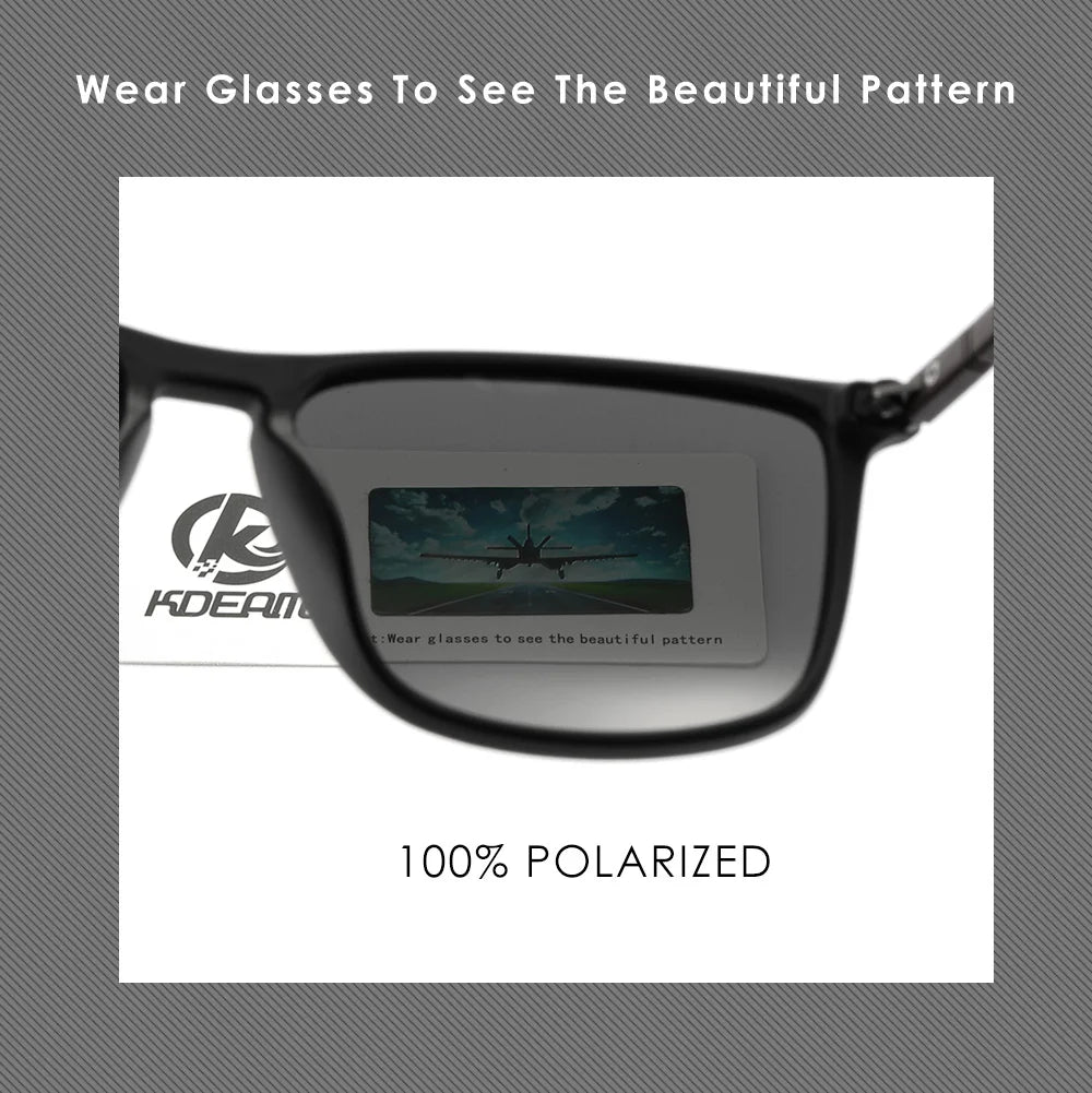 KDEAM New Luxury Polarized Sunglasses Men's Driving Shades Fishing Travel Golf Sunglass Male Sun Glasses CE