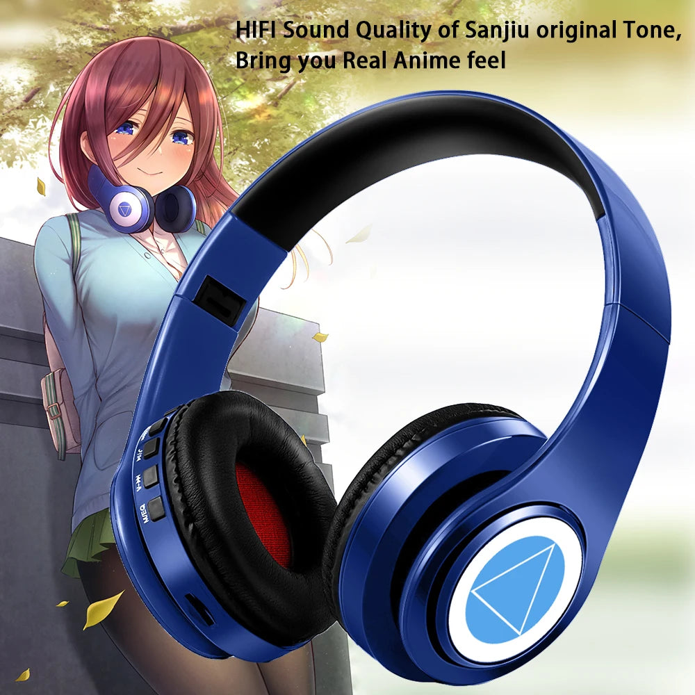 Miku Nakano Sanjiu – casque d'écoute Bluetooth 5.0, stéréo, pour téléphone portable