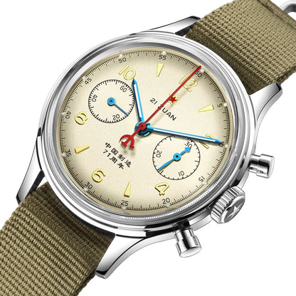SEAKOSS 1963 Chronograph 42mm 40mm 38mm Sapphire Original Seagull ST1901 Movement With Gooseneck Pilot Men's Mechanical Watches