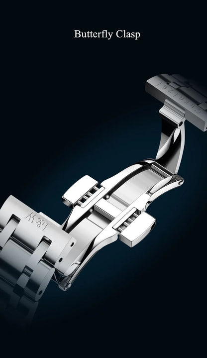 CARNIVAL Herren-Armbanduhr aus Wolfram – mechanische Luxusuhr mit NH36-Automatikwerk, wasserdicht