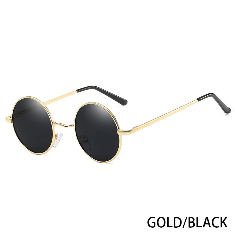 RUOBO Retro Polarized Round Metal Frame Sunglasses Eyewear For Men and Women Driving Fishing Brand Designer Sun Glasses UV400