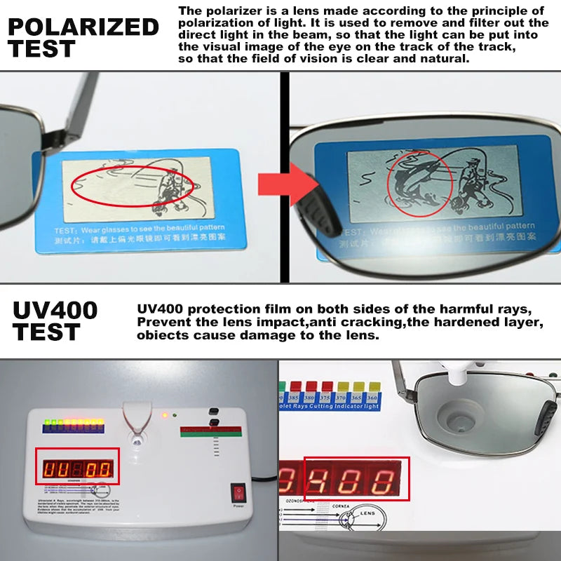 LIOUMO Top fotokromatiske solbriller til mænd og kvinder, polariserede kameleonbriller, kørebriller, antirefleks solbriller, zonnebril heren