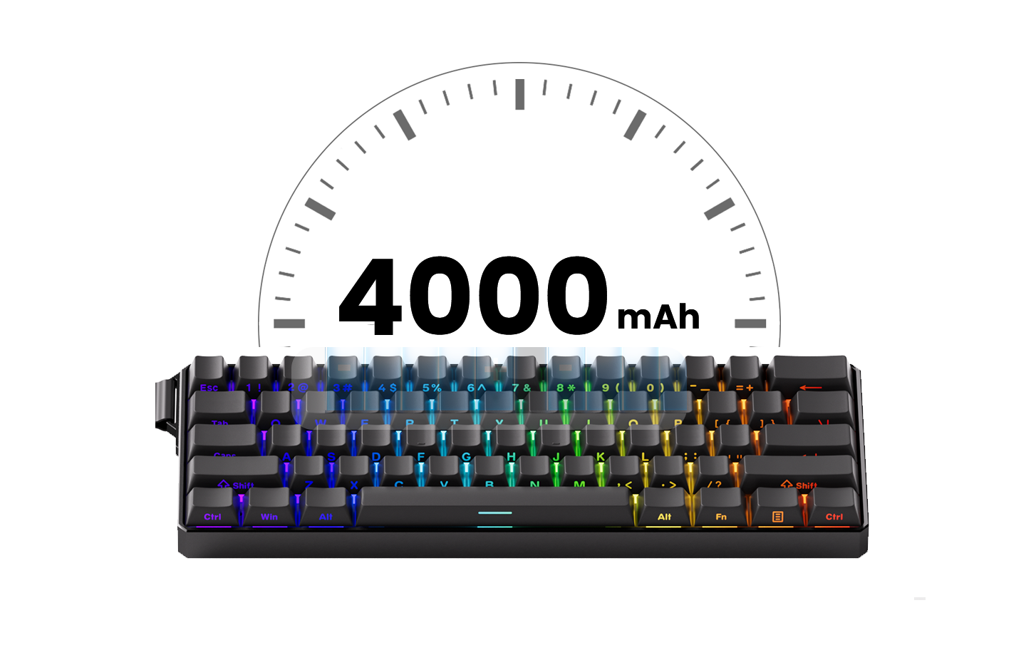 Teclado mecânico Akko MonsGeek FUN60 com interruptores magnéticos 60% Gaming Keyboards Rapid Trigger 0.01mm 8K ARGB HE/TMR personalizado