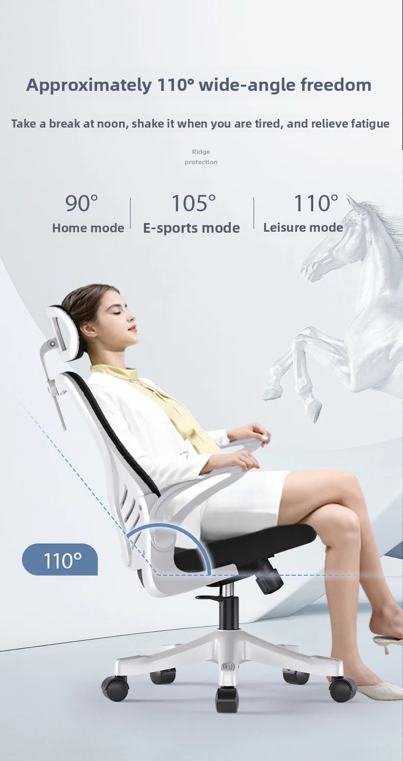 Silla de oficina ergonómica para ordenador, estudio, mahjong, conferencias y dormitorio