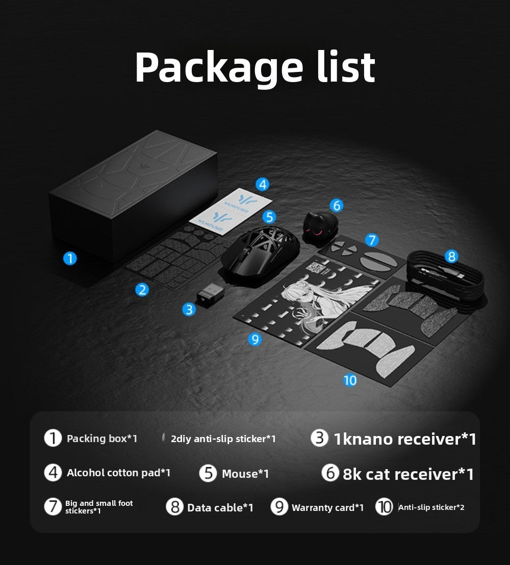 WLMOUSE Beast X Pro Magnesium Alloy Lightweight Wireless E-sports Gaming Mouse 750IPS 8K PAW3950HS 30000DPI Without Backlight