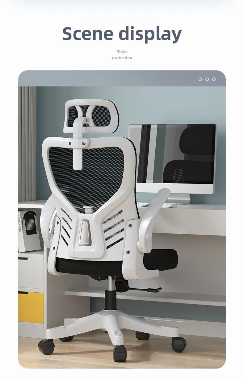 Silla de oficina ergonómica para ordenador, estudio, mahjong, conferencias y dormitorio