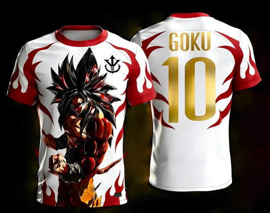 Summer 2026 Dragon Ball 3D T-shirt Oversized Majin Vegeta Blue Lightning Print Breathable Gym Streetwear Unisex Men Women Kids