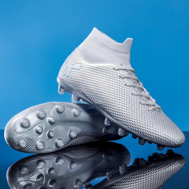New Unisex Long Spike Football Boots Men Broken Nail Soccer Shoes AG/TF Training Soccer Cleats Sneakers Non-Slip Ankle Shoes