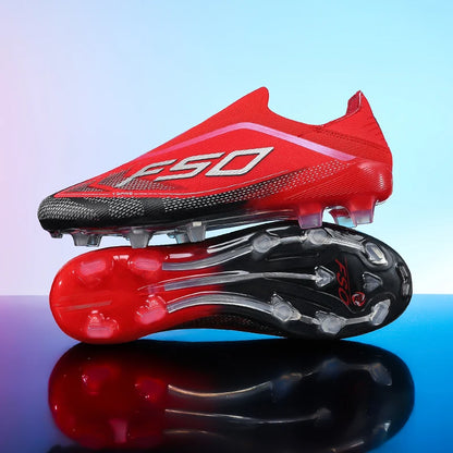 Nouvelles chaussures de football pour hommes, crampons mi-montants de haute qualité, légères, antidérapantes, pour l'extérieur et l'entraînement sur gazon, modèle très vendu
