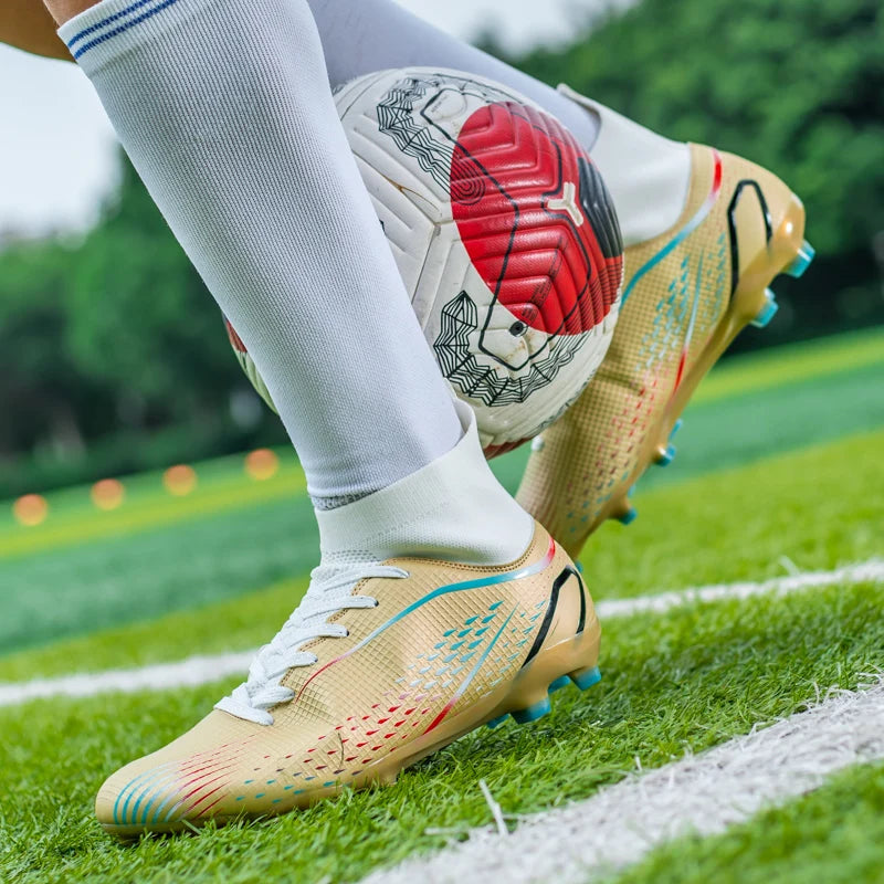 Men’s Outdoor Football Boots Professional Training Soccer Shoes Soccer Cleats Turf Futsal Match Grass Unisex Non-Slip Breathable