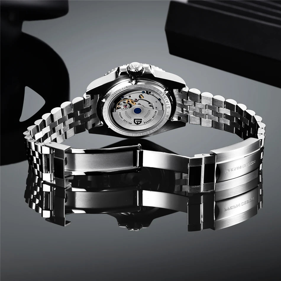 PAGANI DESIGN Men's Automatic Watches Sapphire Glass 40mm Ceramic GMT Mechanical Wristwatch Top Brand Sports Waterproof Men's Watch