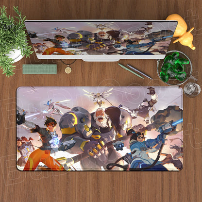 Large XXL DIY Cool  Overwatch Mouse Pad Keyboard Table Gaming Accessories Non-Slip Rubber Edge locking spped Laptop Rug desk Mat