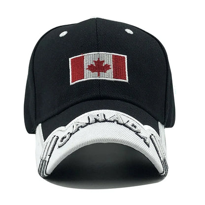 Farben Kontrast Kanada Bestickte Baseballkappe für Herren und Damen Snapback-Kappe Dad-Hats Angelkappe Bone Gorra