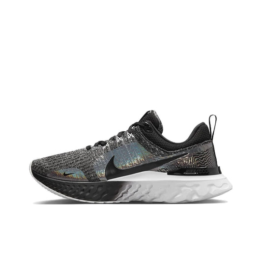 POIZON Nike React Infinity Run Flyknit 3 Premium 'Black Zebra Iridescent' Women's