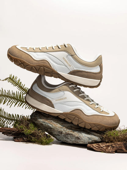 HOBIBEAR Wide Width Hiking Shoes Unisex Trekking Trail Running Sneakers Retro Non Slip Lace-Up Walking Shoes