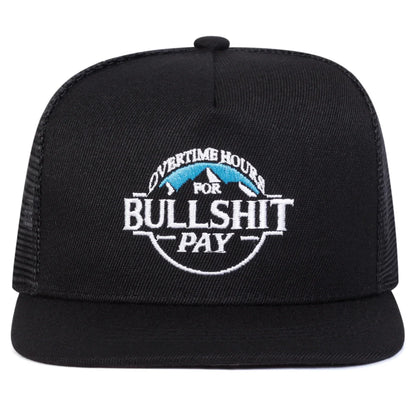 Unisex BULLSHIT PAY Embroidery Hip-hop Net Hats Spring Summer Outdoor Adjustable Sports Casual Baseball Caps Sunscreen Hat Cap