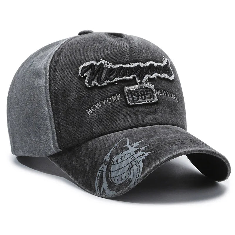 New Hat Spring and Summer European and American Sunscreen Baseball Cap Men's Washed Old Outdoor Casual Cap Women's Retro Sun Hat