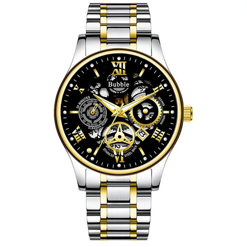 UTHAI L93 men’s watch: a trendy, high-end and versatile model, offering ‘accessible luxury’. This quartz watch features an openwork dial with Roman numerals and is water-resistant.