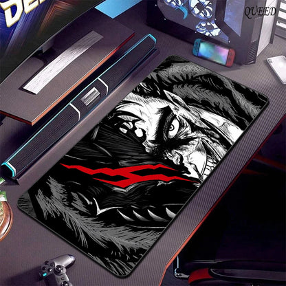 Gaming Accessories Varmilo Keyboard Computer Mousepad CS GO LOL Mouse Pad Berserk Guts Anime Dywan Gamer 900X400 XXL Desk Mats