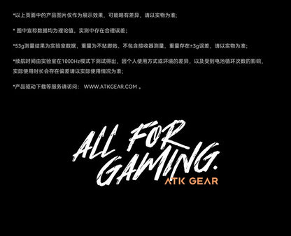 Mouse Gaming Wireless ATK A9 Plus A9/A9 SE/A9 Pro Tri-Mode 8K, Leggero, A9 Ultimate per E-sport e PC, Regalo Personalizzato