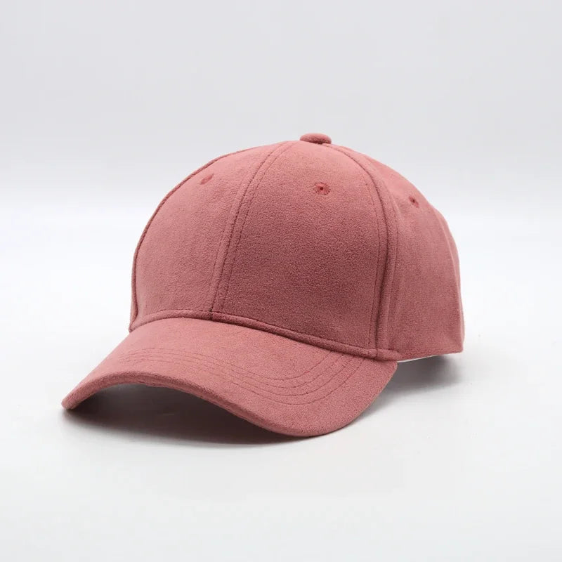 Casquette de baseball en daim en gros, automne-hiver, pour hommes et femmes, casquette unie d'hiver, style urbain, unisexe, ajustable, décontractée, unie, Gorra Caps
