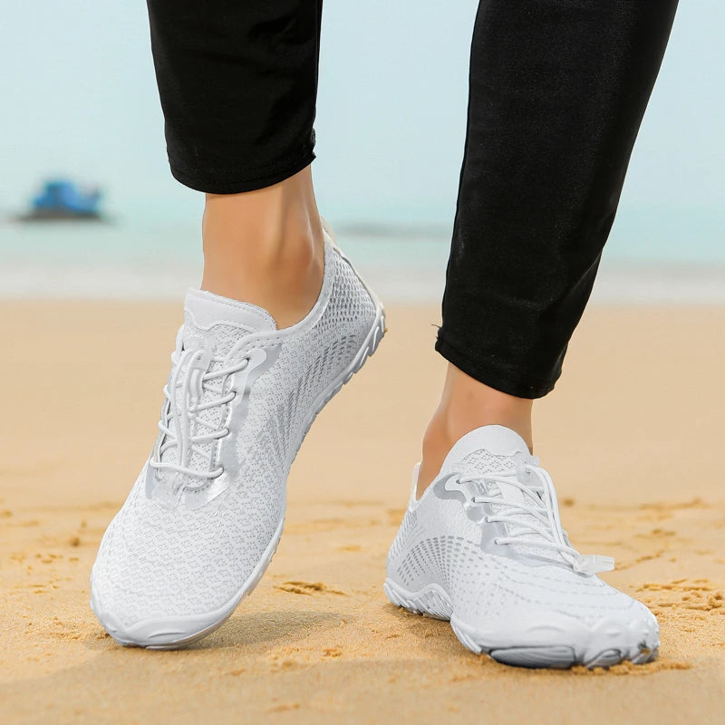 Quick Dry Aqua Shoes for Men Women Breathable Non-slip Water Sneakers Barefoot Soft Sole Wading Footwear for Swimming Beach