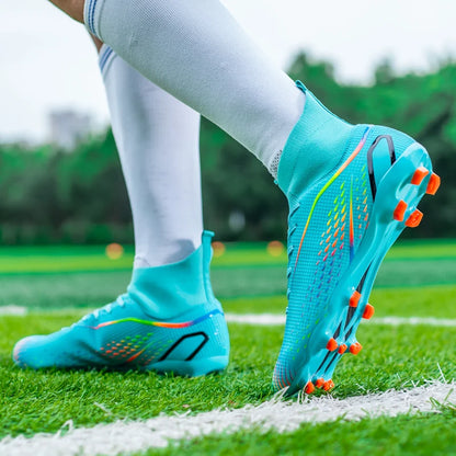 Men’s Outdoor Football Boots Professional Training Soccer Shoes Soccer Cleats Turf Futsal Match Grass Unisex Non-Slip Breathable