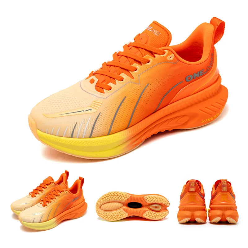 ONEMIX White Road Running Shoes for Men Air Cushion Outdoor Sport Shoes Male Trainers Summer Jogging Shoes Women Footwear