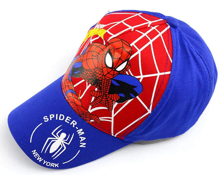 Marvel Anime figurka Spider-Man kreslená baseballová čepice bavlna polyester čepice s kšiltem pro chlapce a dívky čepice a doplňky k hlavě dětský dárek k narozeninám