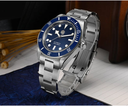 San Martin 40mm NH35 Automatic Men Diving Watch 20ATM Waterproof BB58 Sapphire Wristwatch BGW-9 C3 Luminous Reloj SN0008C/D