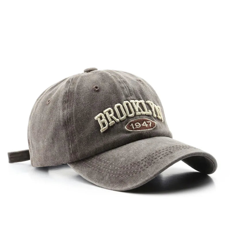 Brooklyn Baseball Caps Embroidery Breathable Retro Style Unisex Comfort Trendy Fashion Summer Hat Sun Protection Curved Brim