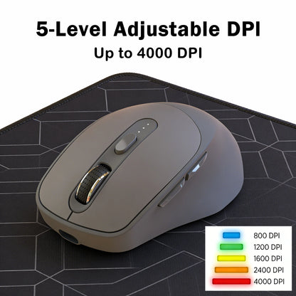 FREEWOLF X7 Wireless Mouse Bluetooth 2.4G Dual Mode Silent Rechargeable 4000 DPI Battery Indicator Ergonomic for PC Mac Laptop